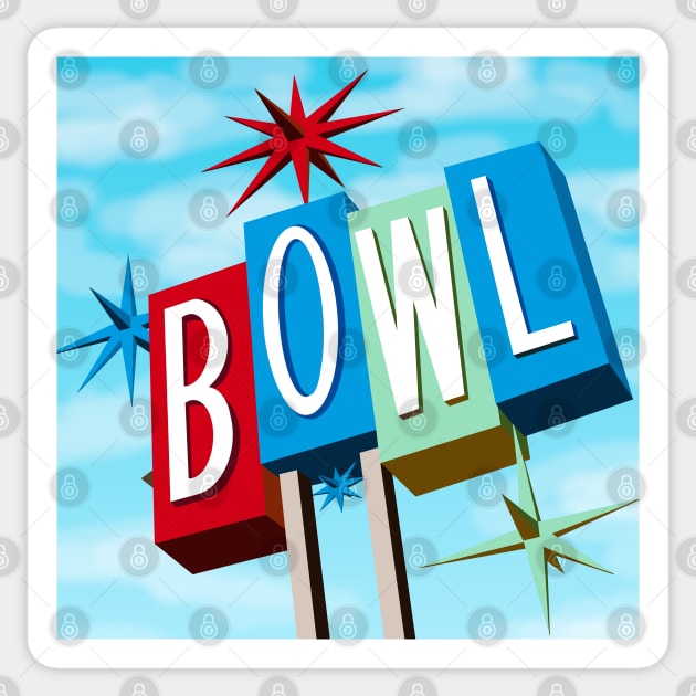 Bowl Sign, Background 3 Sticker by Zippy's House of Mystery